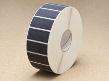 Tamper evident labels black 85x40